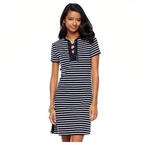 Chaps Striped Bodycon T-shirt Summer Dress